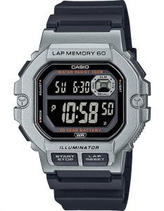 Casio – Montre digitale – Boîtier gris – Chiffres blancs sur fond noir – Étanchéité 100m – WS-1400H-1BVDF Casio – Montre digitale – Boîtier gris – Chiffres blancs sur fond noir – Étanchéité 100m – WS-1400H-1BVDF
