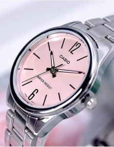 Casio – Montre femme élégante – Cadran rose – Bracelet en acier inoxydable – LTP-V005D-4B Casio – Montre femme élégante – Cadran rose – Bracelet en acier inoxydable – LTP-V005D-4B