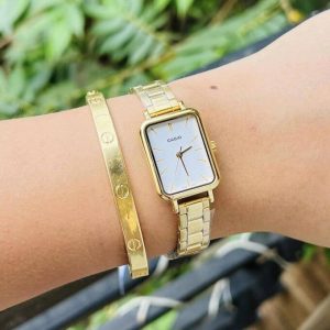 Casio – Montre pour femme – Style classique doré – Cadran blanc – LTP-V009G-7EUDF