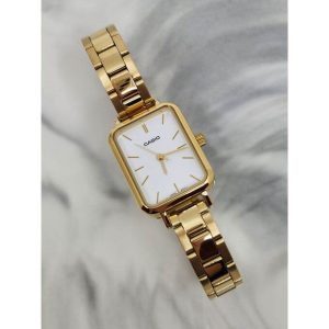 Casio – Montre pour femme – Style classique doré – Cadran blanc – LTP-V009G-7EUDF