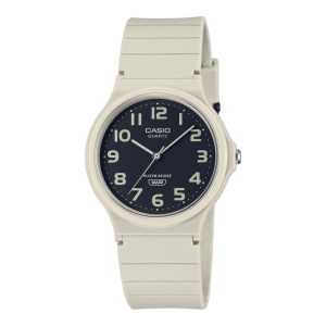 Casio – MQ-24UC-8BDF – Montre blanche en silicone avec cadran noir