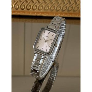 Casio – LTP-V009D-4E – Montre classique rose et argentée pour femme