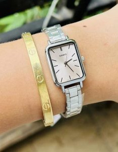 Casio – LTP-V009D-4E – Montre classique rose et argentée pour femme