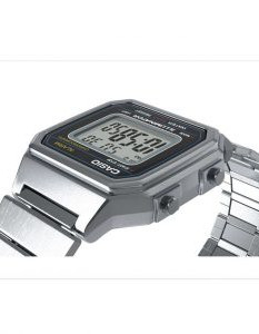 Casio – B650WD-1ADF – Montre digitale Vintage Collection argentée avec alarme