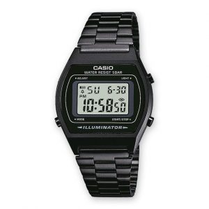 Casio – Montre digitale bracelet en acier inoxydable noir