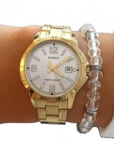 Casio – LTP-V004G-7B2UDF – Montre dorée avec dateur et bracelet en acier inoxydable