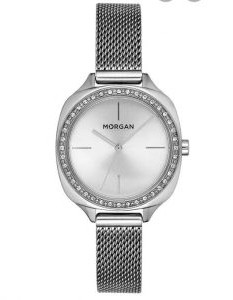 Morgan – MG003S/FMM – Montre femme avec bracelet en mailles milanaises argenté et cadran argenté