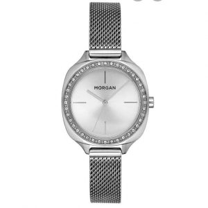 Morgan – MG003S/FMM – Montre femme avec bracelet en mailles milanaises argenté et cadran argenté