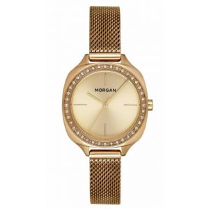 Morgan – MG003S/1EMM – Montre femme avec bracelet en mailles milanaises doré et cadran doré