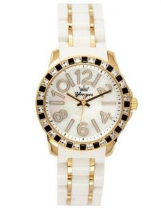 Yonger & Bresson – DMP1495/33 – Montre femme avec cadran nacre blanc et bracelet résine-céramique