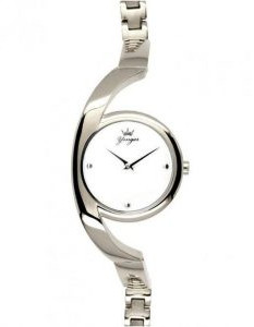 Yonger & Bresson – DMC1501/02 – Montre femme argentée avec cadran blanc et bracelet en acier argenté
