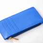 Portefeuille zippé bleu