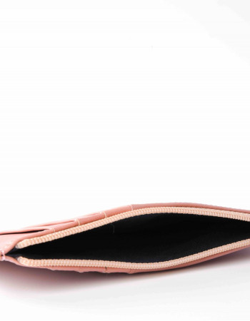 Portefeuille zippé rose