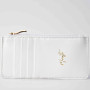 Portefeuille zippé blanc