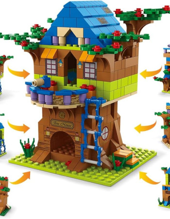 Kit de Construction Maison Arbre 6-en-1 - 1000 Pièces