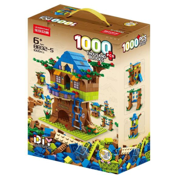 Kit de Construction Maison Arbre 6-en-1 - 1000 Pièces