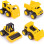 Pack de 4 Camions de Construction - Jouets Résistants pour Petits Bâtisseurs