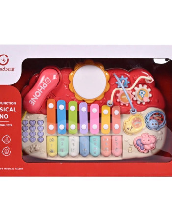 Piano Musical Multifonction pour Bébé - Éveil Musical Complet (rose)