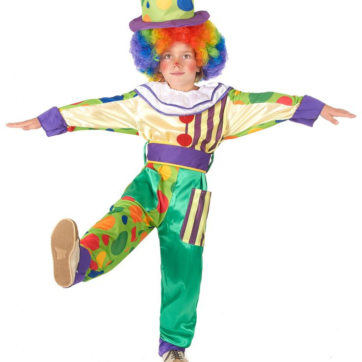 Déguisement de Clown Coloré pour Enfants (4-6 Ans) 