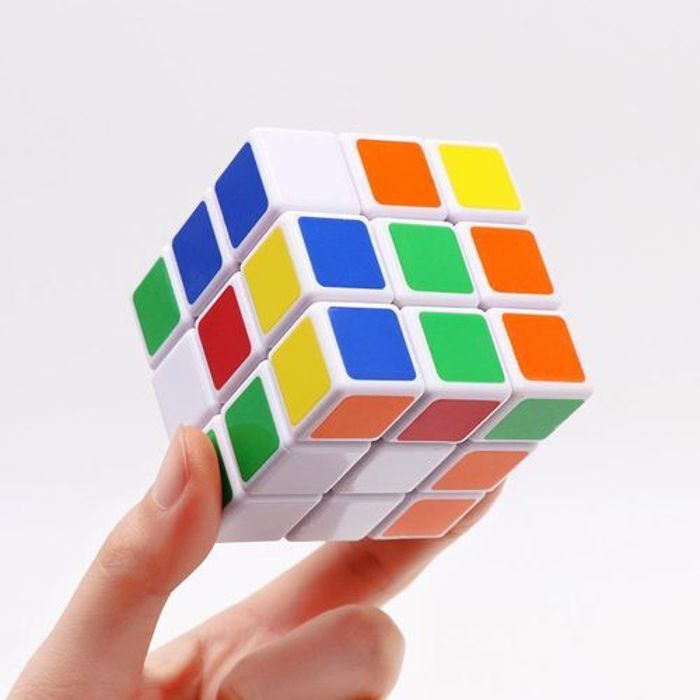 Cube Rubik 3x3 - Jeu d'Intelligence - Blanc - Haute Qualité