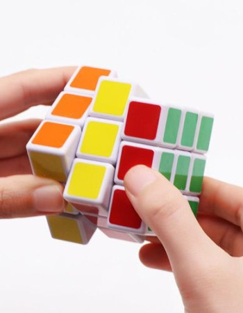 Cube Rubik 3x3 - Jeu d'Intelligence - Blanc - Haute Qualité