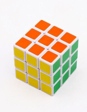 Cube Rubik 3x3 - Jeu d'Intelligence - Blanc - Haute Qualité
