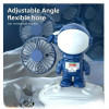 Ventilateur Rieur Astronaute 3-en-1 – Lumière, Support Téléphone & Rechargeable