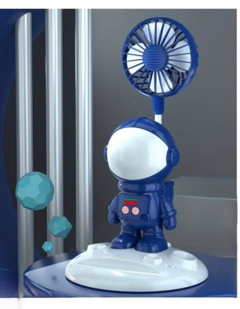 Ventilateur Rieur Astronaute 3-en-1 – Lumière, Support Téléphone & Rechargeable