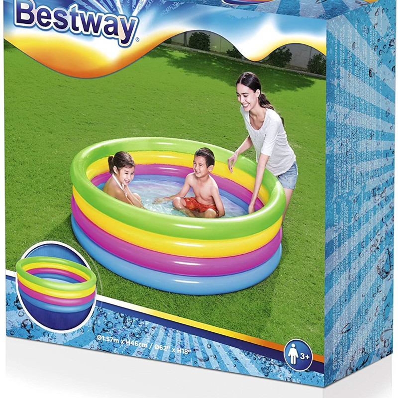 Piscine Gonflable Enfants Bestway Multicolore – 157 cm