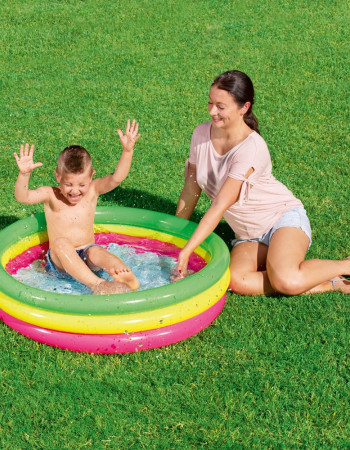 Piscine Gonflable Enfants Bestway Multicolore – 102 cm