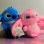 2 peluches Stitch et Angel 20 cm