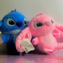 2 peluches Stitch et Angel 20 cm
