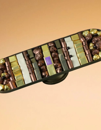 Support En Métal Pied Doré-Le Magnifique -Chocolat