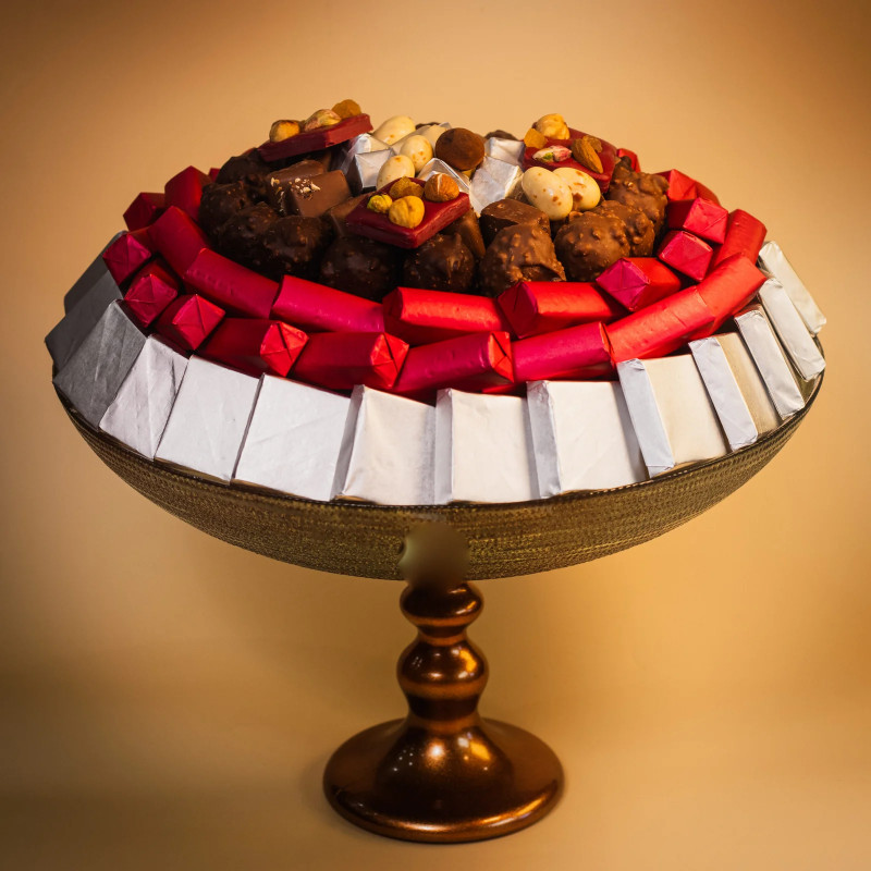 Coupe Emeraud à Pied Gold B- Chocolat