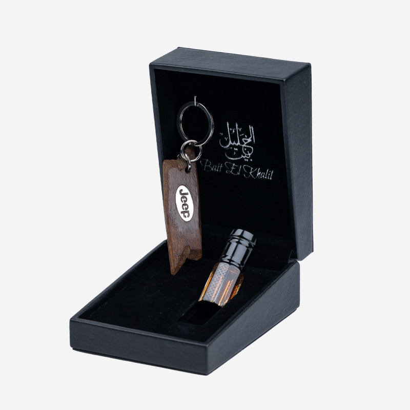 Porte clé Oud Qmari - JEEP - - Or