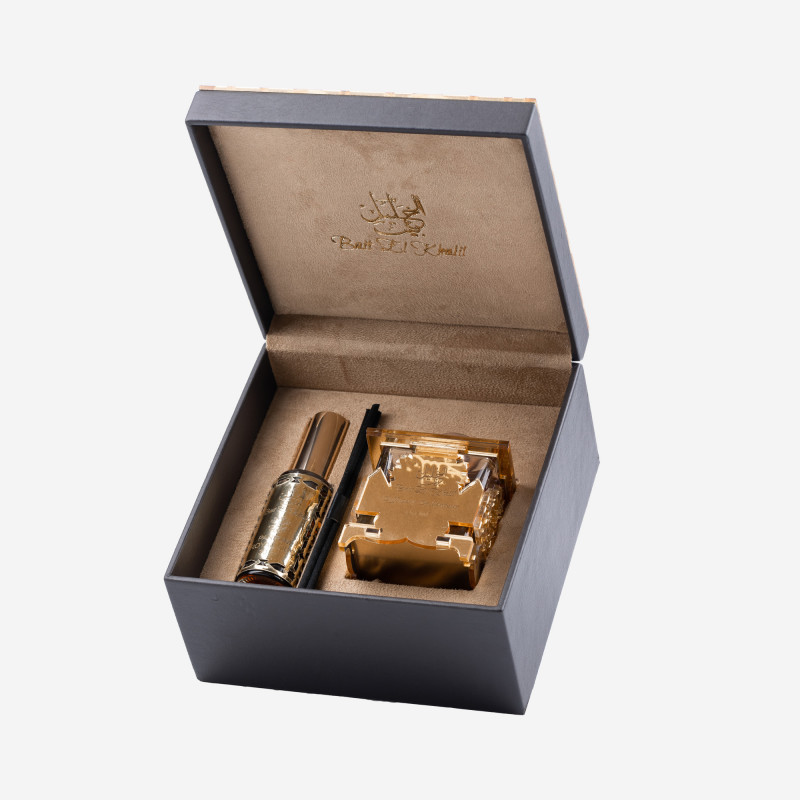 Coffret Bait El Khalil Parfum Arabe + Diffuseur - Marron -