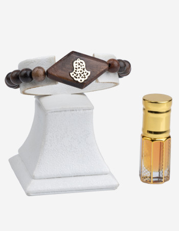 Bracelet Oud Avec Motif Khmisa D'Or