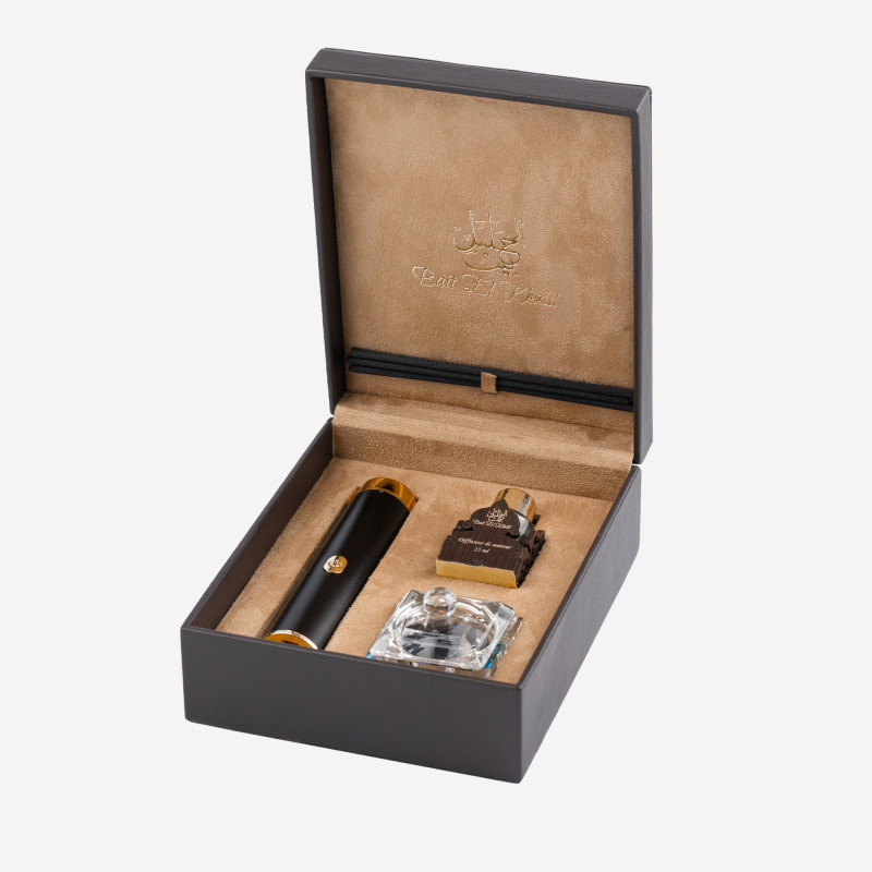 Coffret Diffuseur + Mbikhra Pour Voiture - Marron -