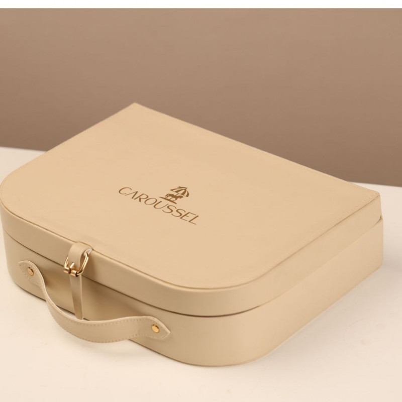 Valise chocolat beige- Unisexe - GF