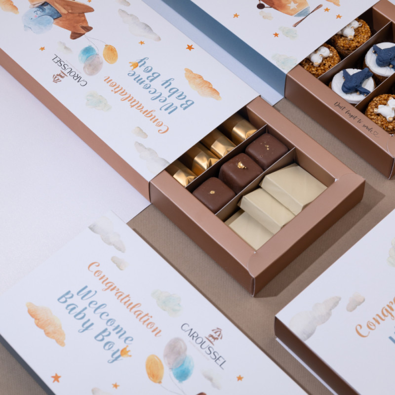 Cadeau Naissance- Plateau Chocolat