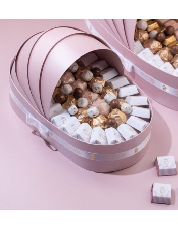 Couffin Chocolat - Moyen Rose