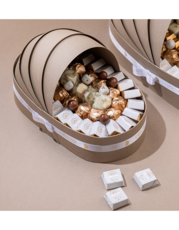 Couffin Moyen taupe - Chocolat