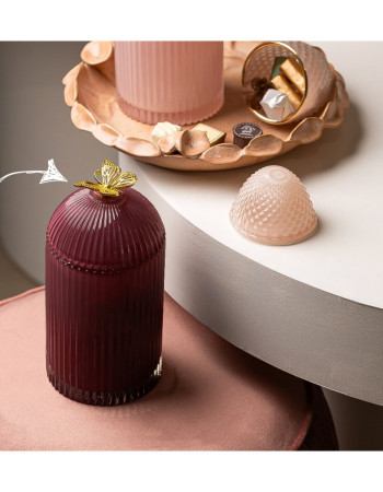 Bonbonnière Papillon chocolat - Burgundy