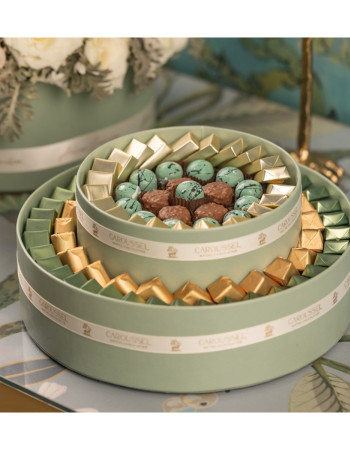 Coupe fiançailles vert Anis - 2 étages