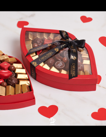 Big Kiss garni de chocolat - Cadeau saint-valentin