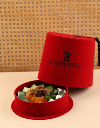 Coffret Tarbouche Rouge – 150 g de Fakia & 170 g de Chocolat – Spécial Achoura