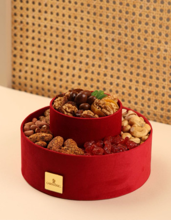 Coffret Rouge 2 Étages – 600 g de Fakia – Spécial Achoura