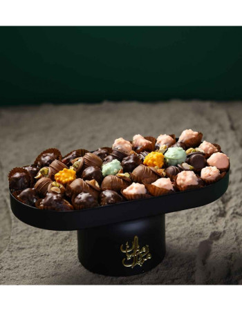 Suport haut oval noir - Dattes prestiges