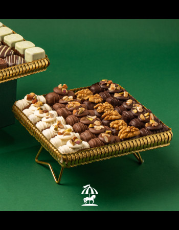 Plateau carré doré - Dattes prestiges