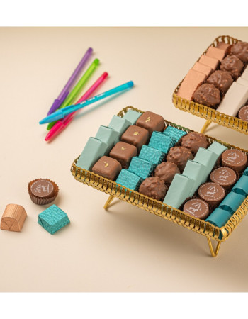 Cadeau chocolat - Plateau Doré Rectangle